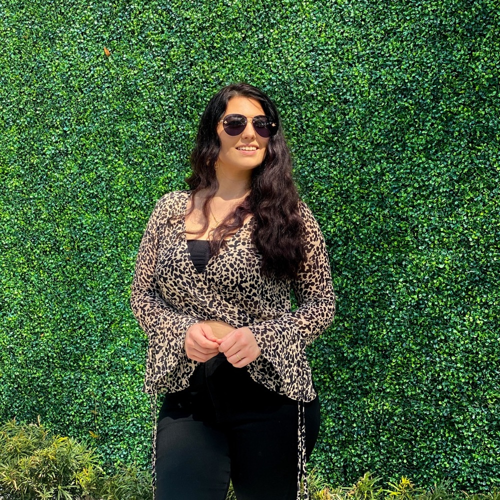 Leopard crop top